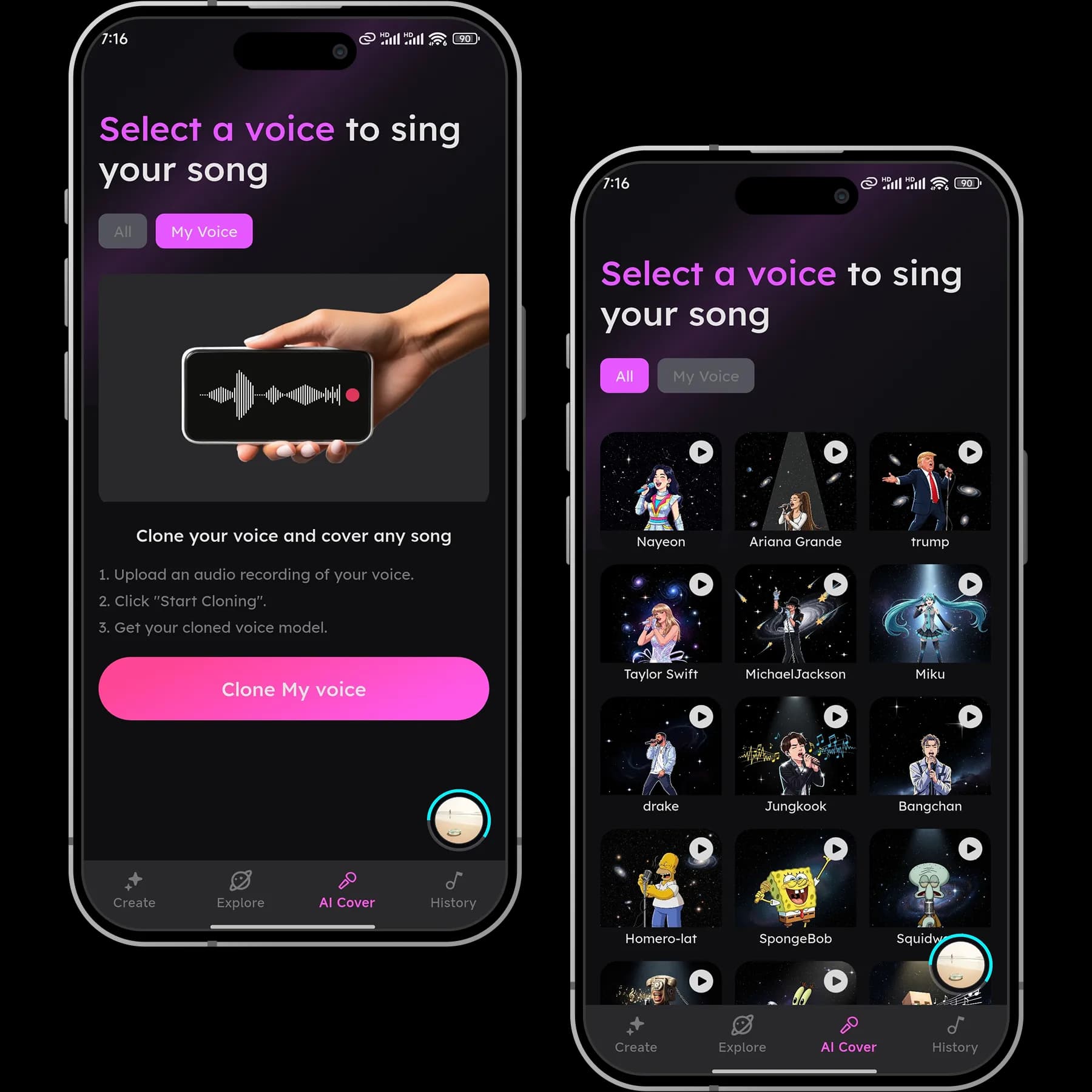 Sing along with a wide range of characters for endless fun