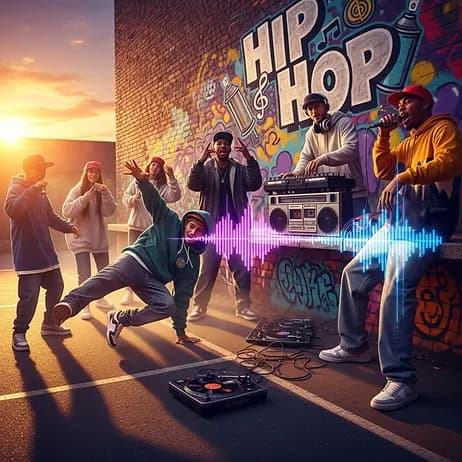 AI-generated rap beat style