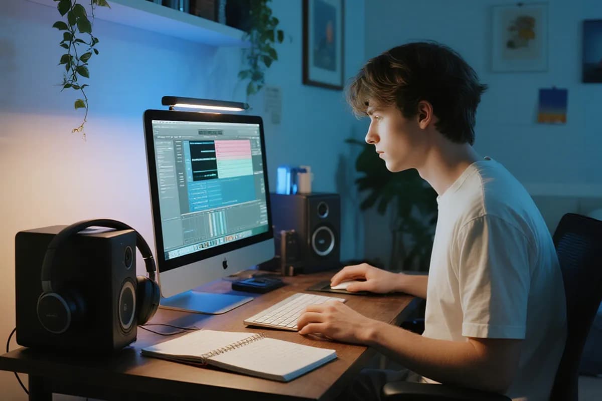 Songwriters creating custom beats with AI