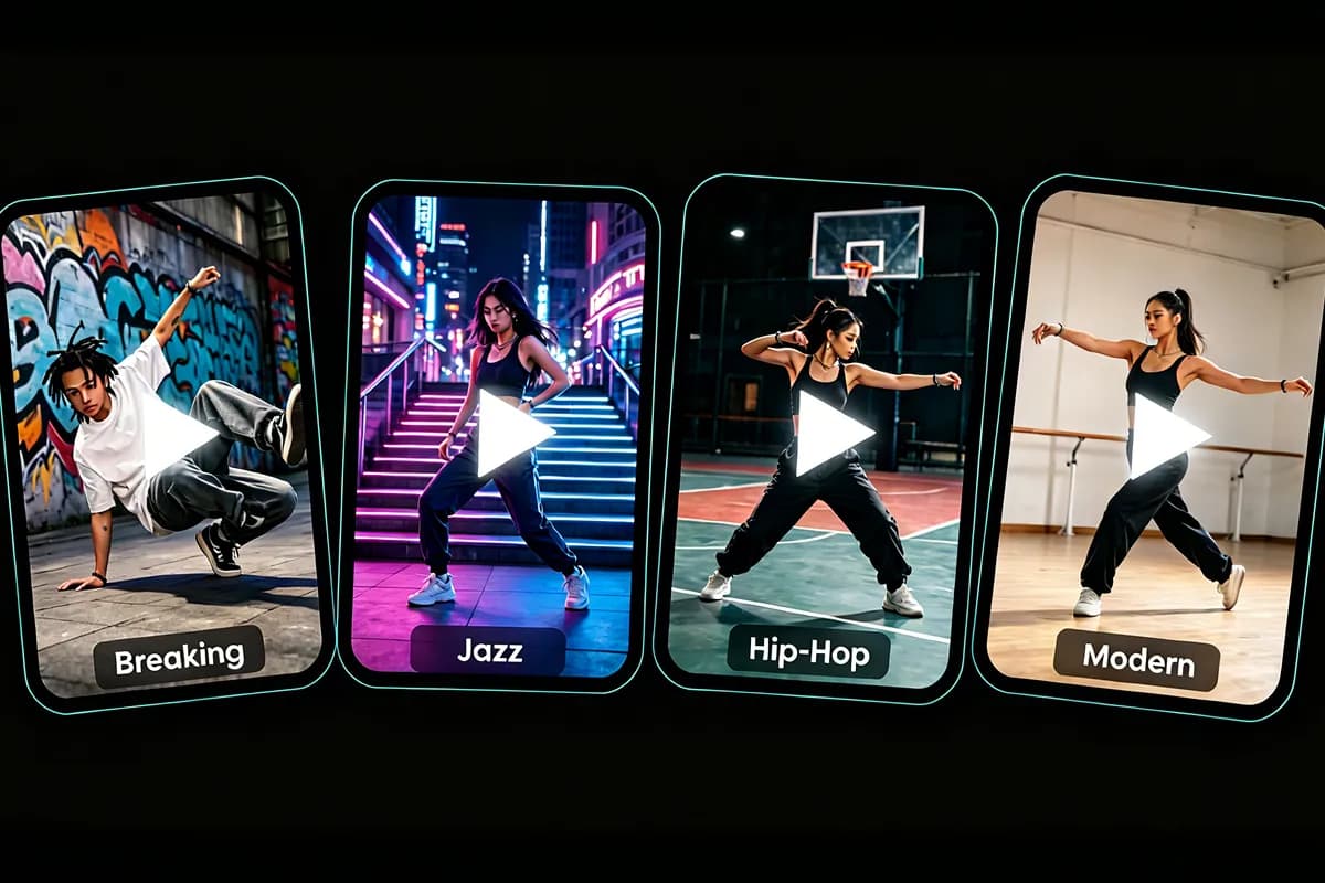 Dance Styles in AI Tools for Creating Dance Videos