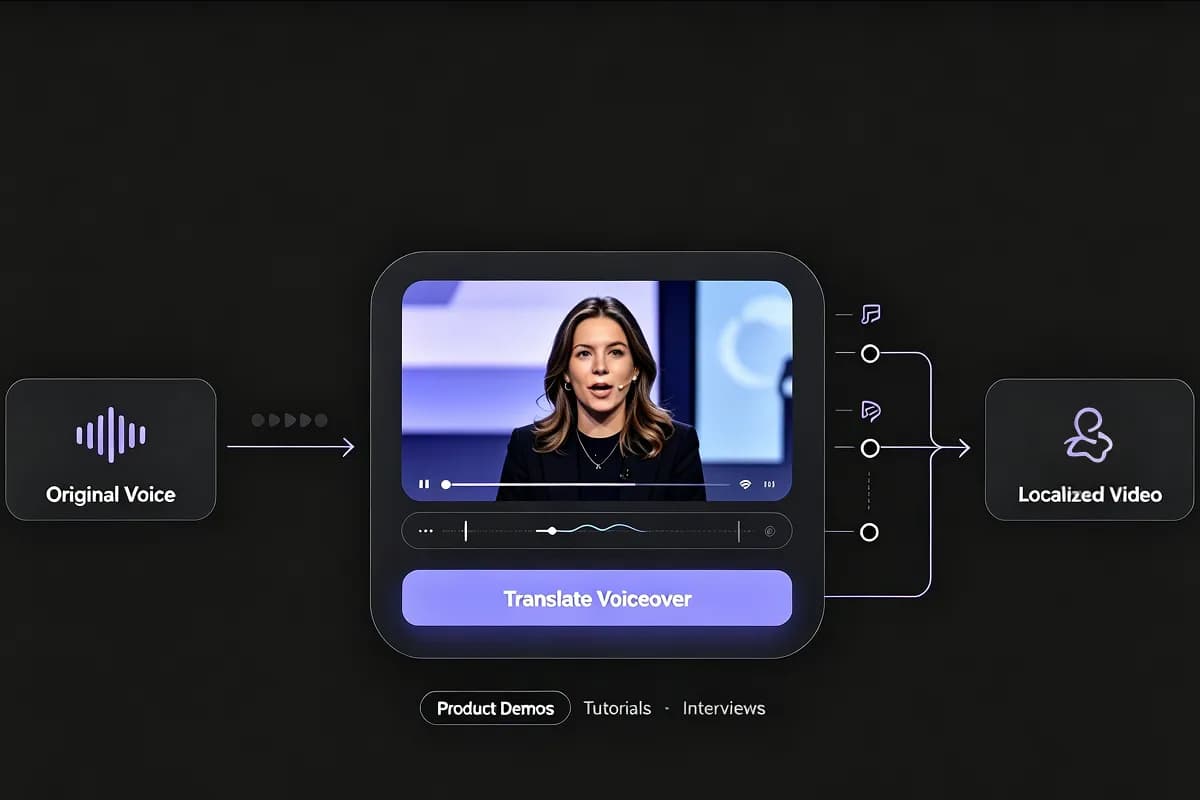 Lip sync AI translating a video