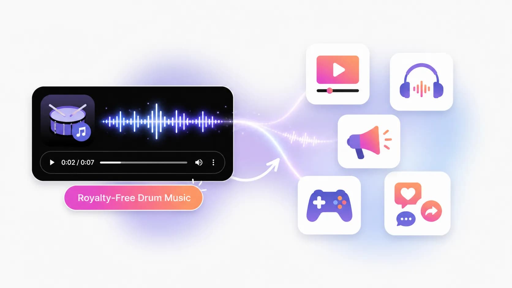Royalty-free drum music for sample