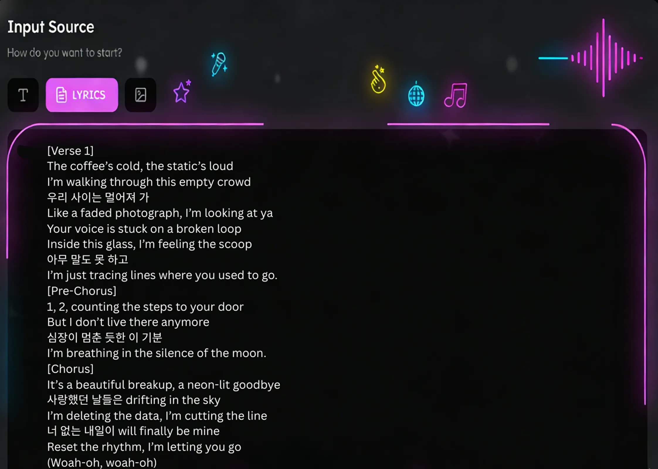 InsMelo Kpop song generator from lyrics