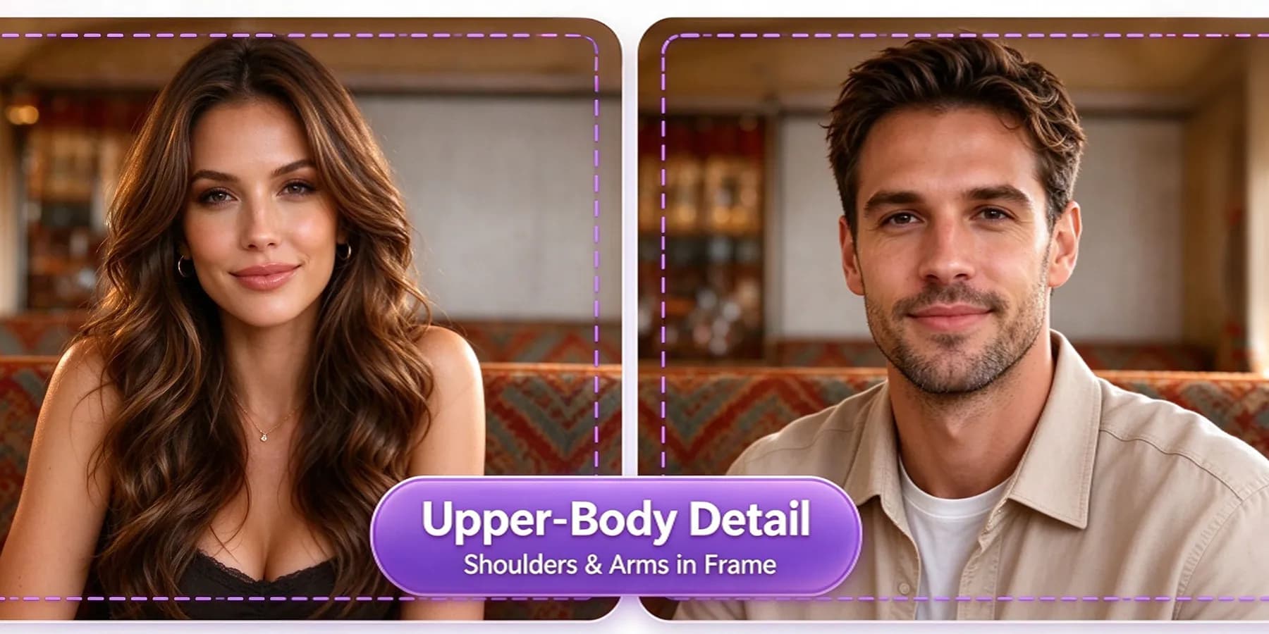 Upper-Body Framing for 2 People Hugging