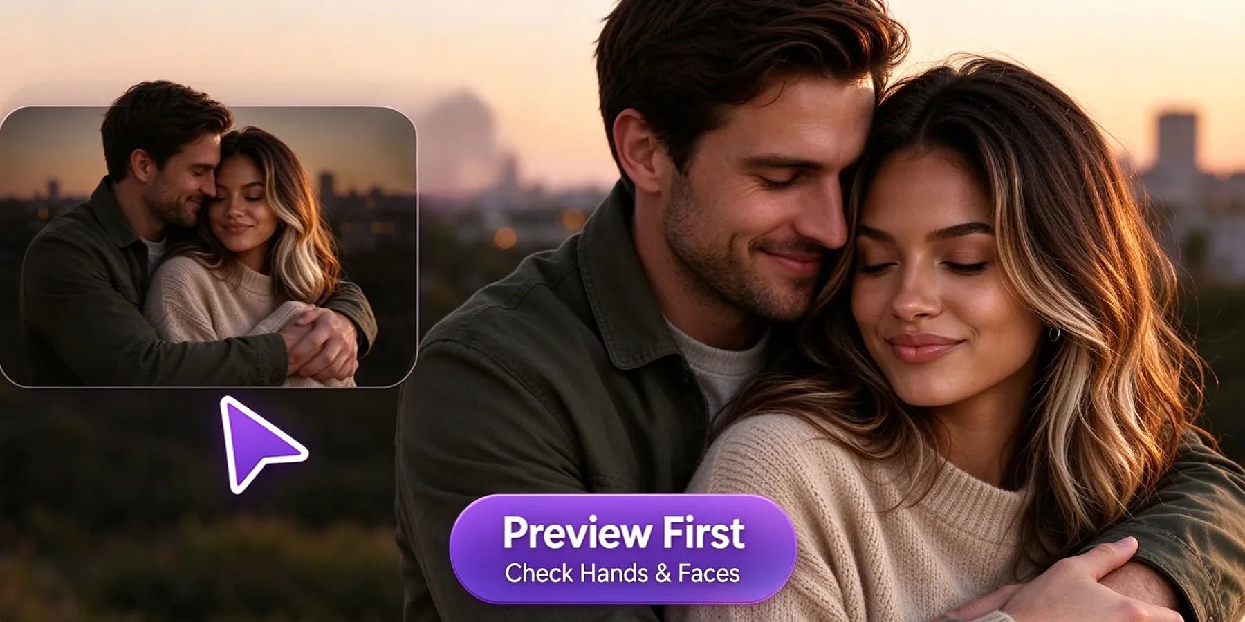 Video Preview Before Sending a Hug through the Screen