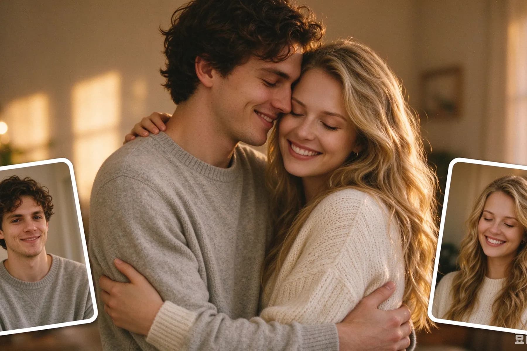 Two Persons Hugging on Their Anniversary