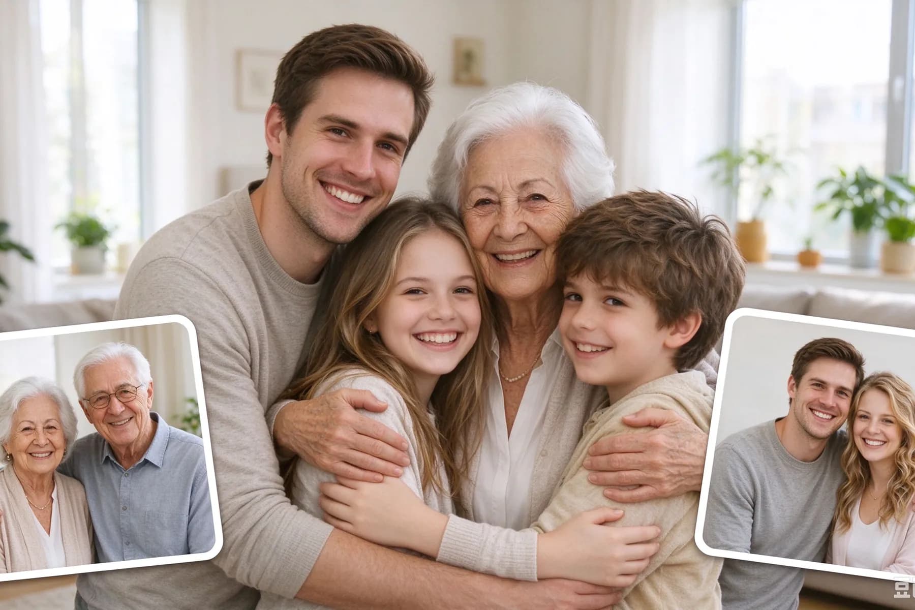 Family Hug Created with InsMelo Free AI Hug Generator