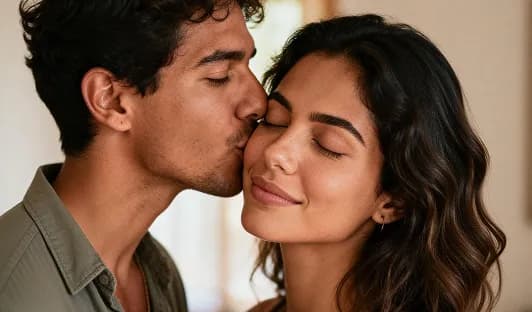 AI kissing video sample 5