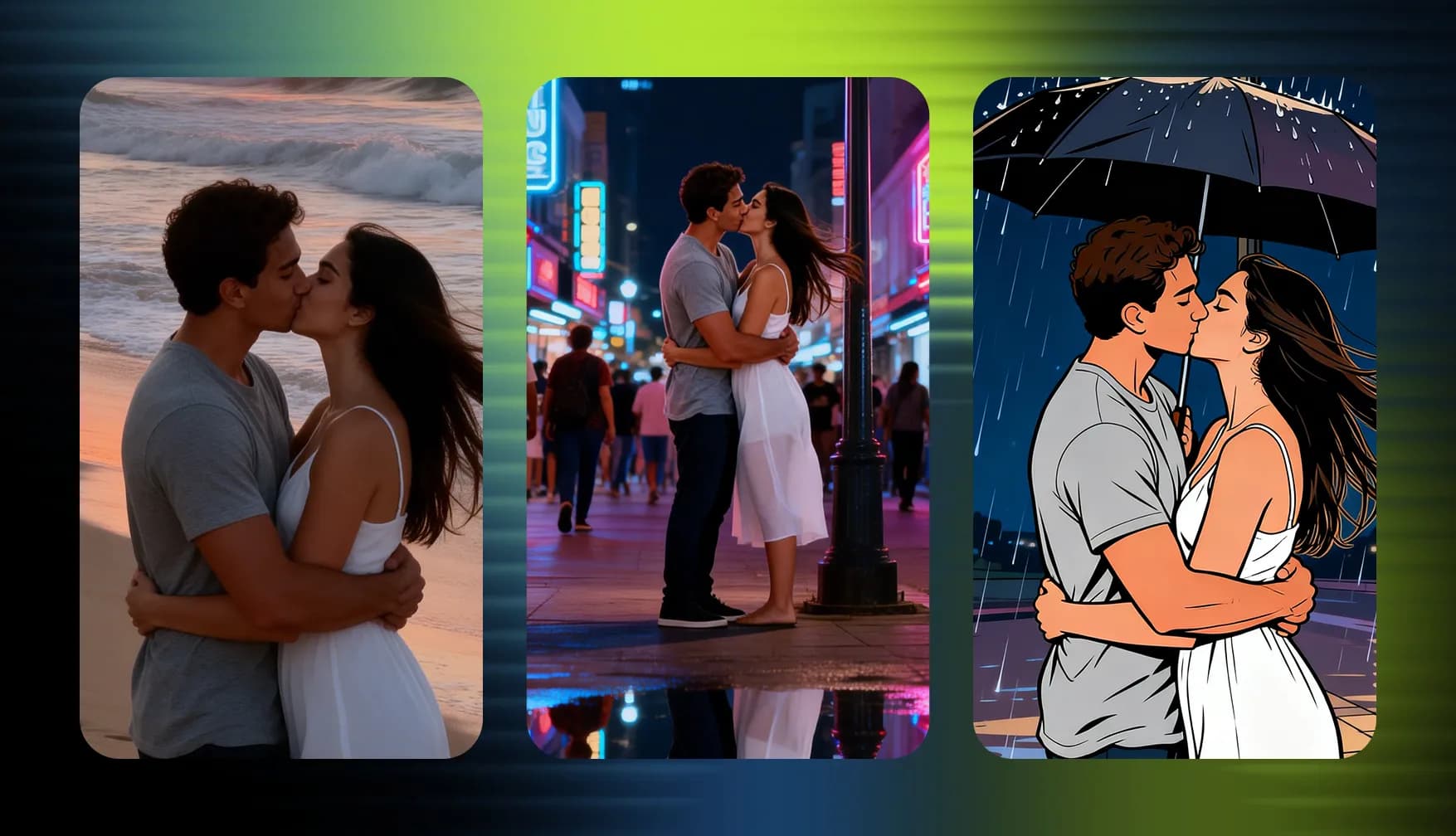 Choose Your Kiss Style Like French Kiss, or Rain Kiss