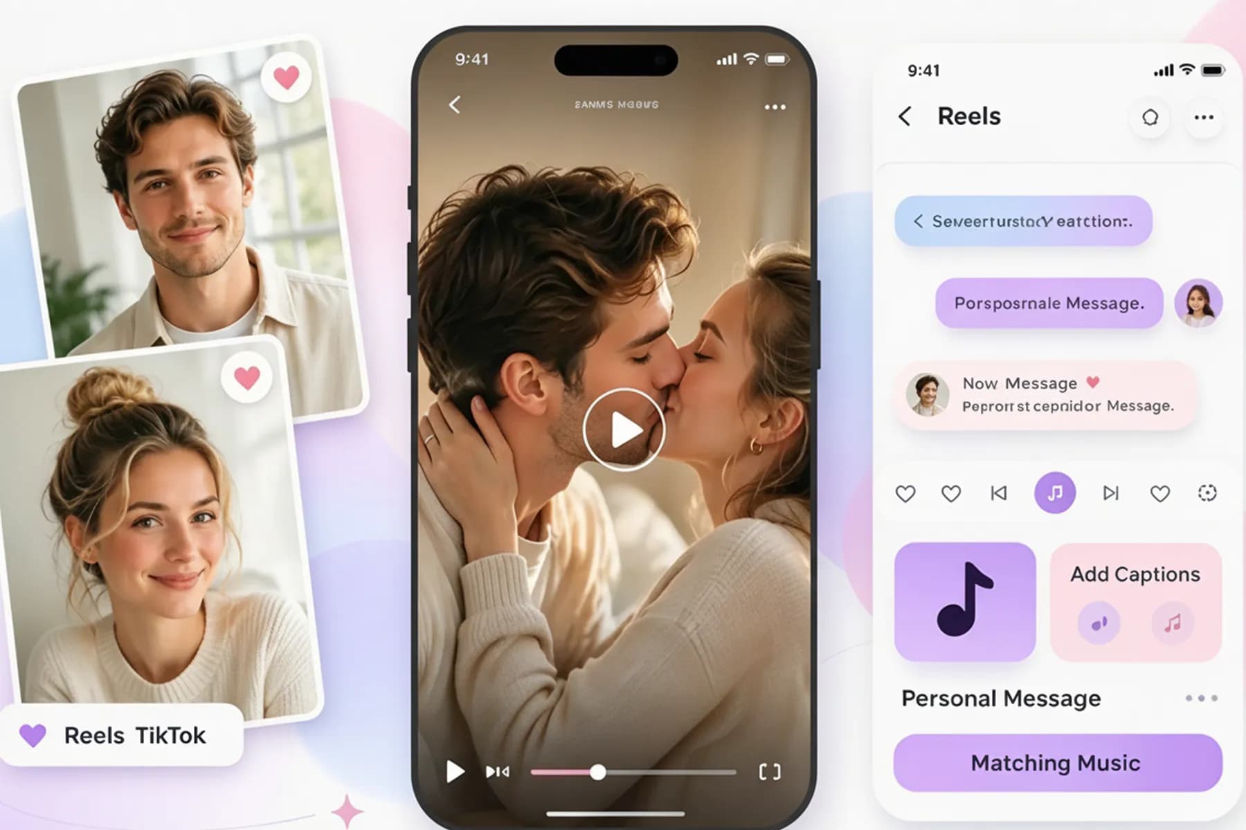 Romantic AI kiss video for TikTok and Instagram Reels