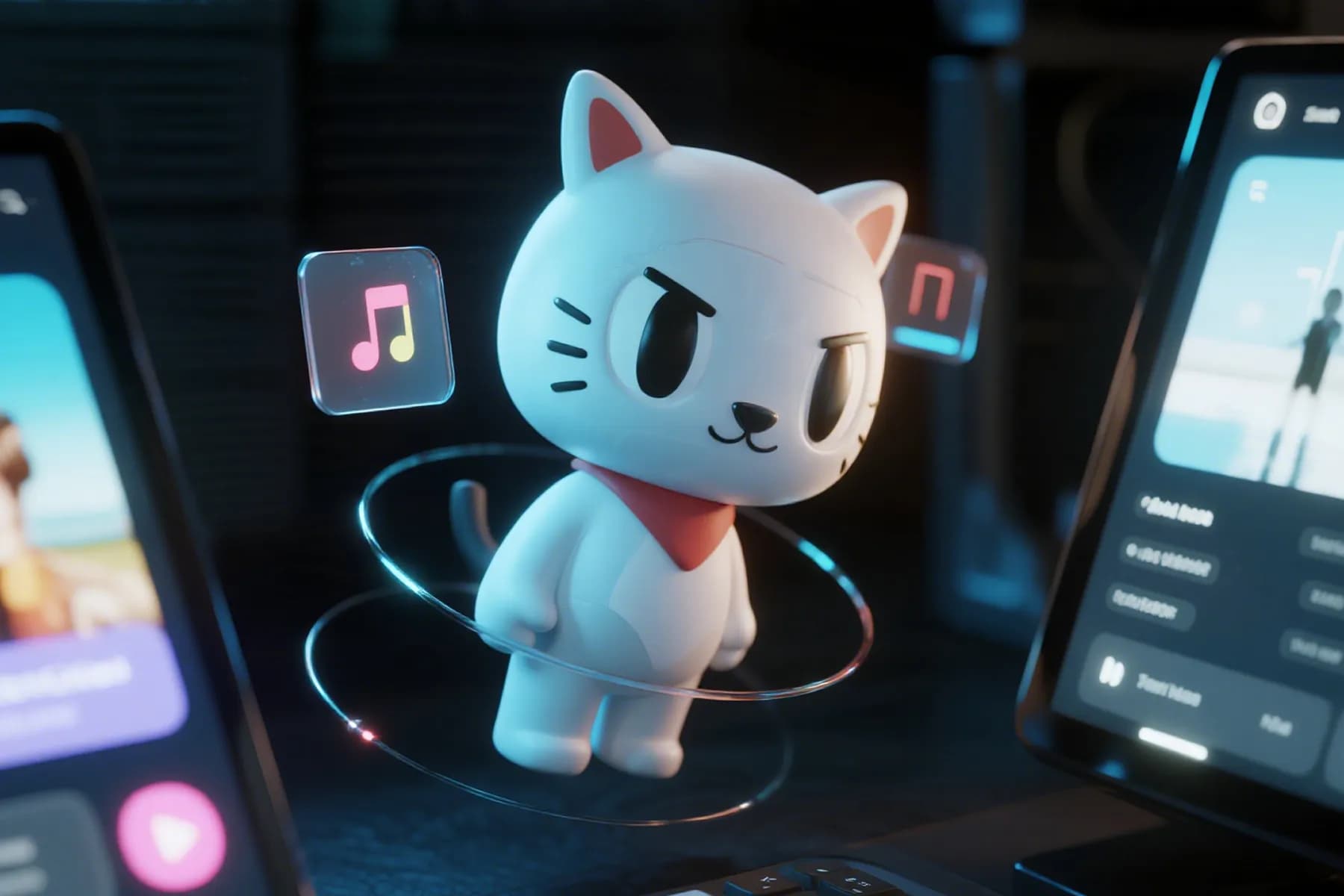 Brand mascot singing a short jingle created by InsMelo AI singing photo generator
