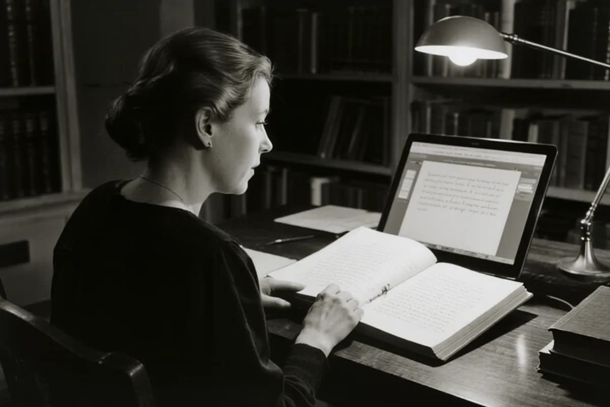 Poet turning written verses into a singable song